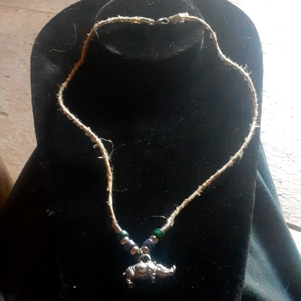 Handcrafted Rhinoceros Pendant Necklace